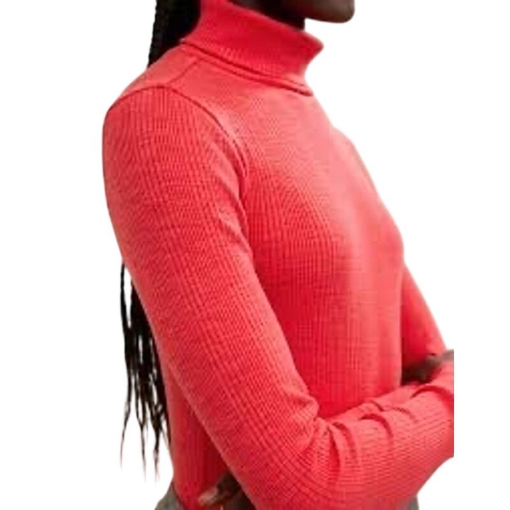 NWT Aerie essential layering long sleeve turtleneck red ribbed size XL